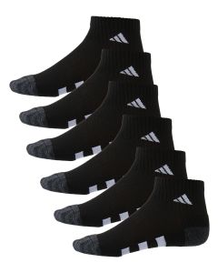 Adidas Youth Cushioned Quarter 6-Pack Sock Black