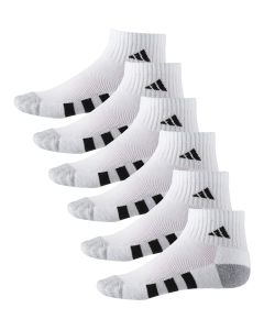 Adidas Youth Cushioned Quarter 6-Pack Sock White